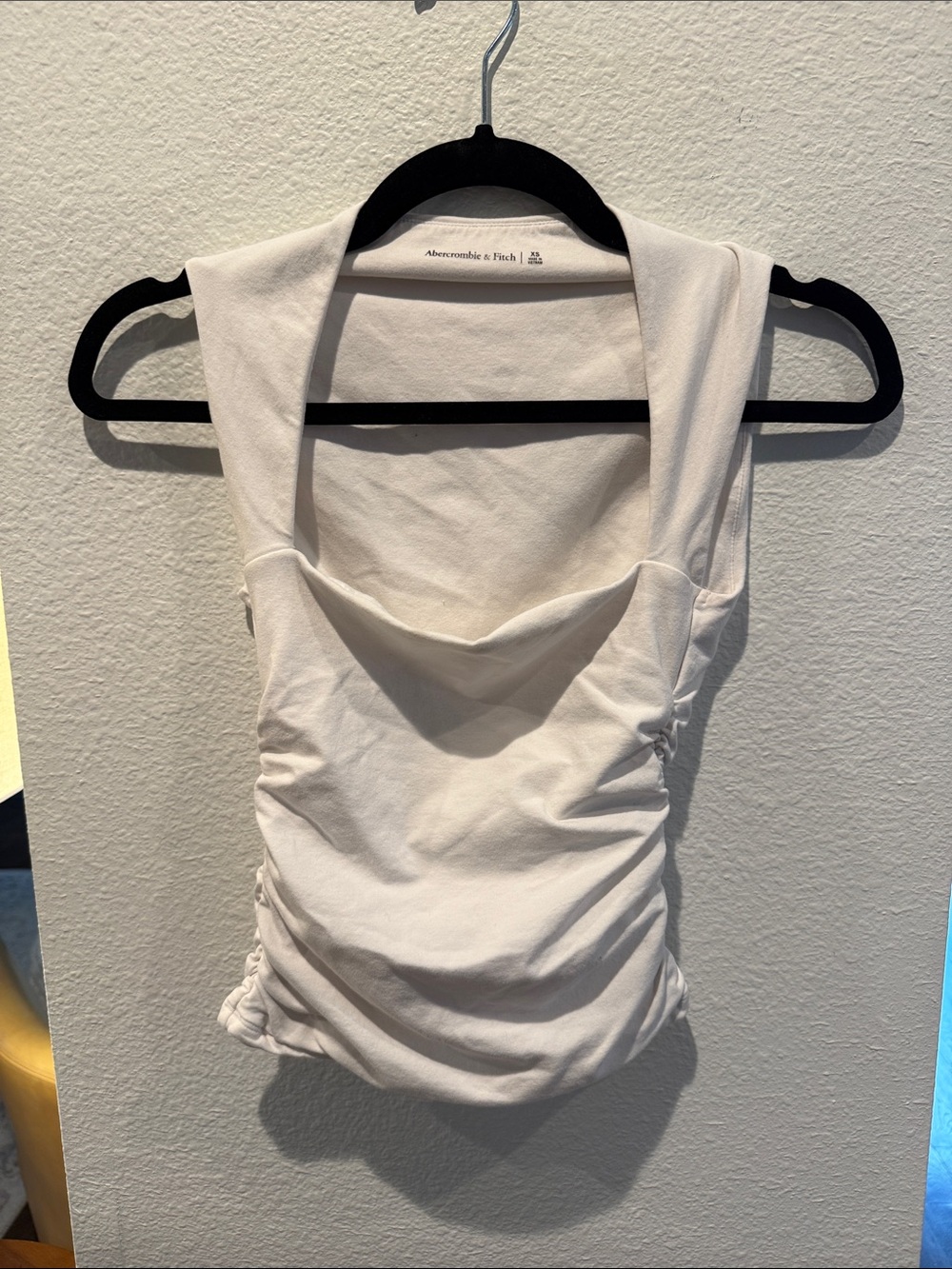 Abercrombie & Fitch Cream Draped Cowl Tank
